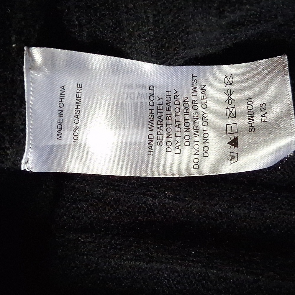 Quince 100% Mongolian Cashmere Midi Skirt Bkack Size XL - Picture 3 of 6